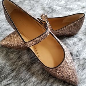 J. Crew Mary Jane Flats - Bronze Glitter
